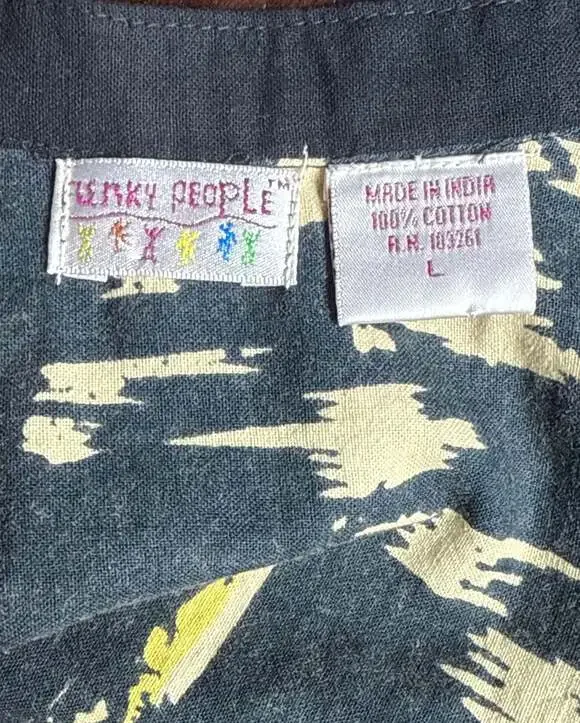 Vintage Funky People Aztec Mayan Ruins Volcano Print Embellished Midi Skirt - Picture 7 of 8